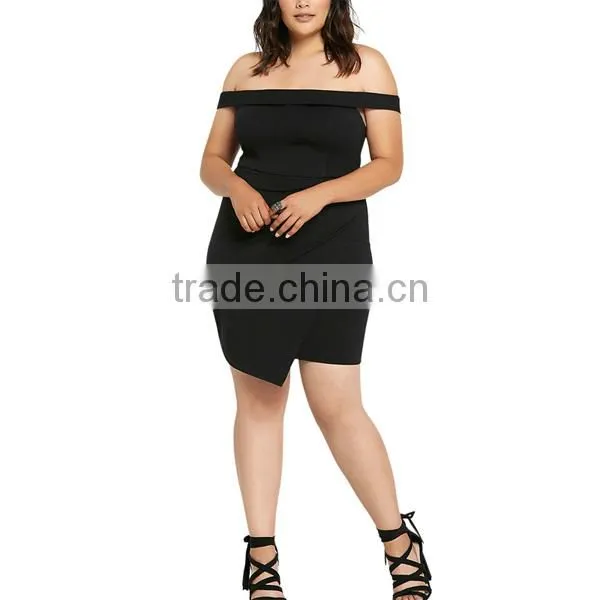 2017 3xl Plus Size off Shoulder Dresses Women Dress photo-3