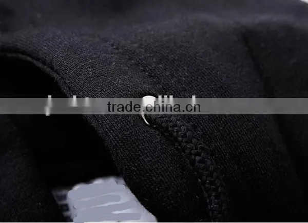 Good Quality Custom 100% Cotton Plain Black Hoodies Made in China photo-4