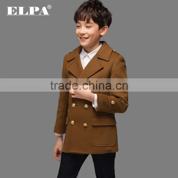 ELPA Warm Boys Clothes Handsome Boys Tan Wool Coat photo-2