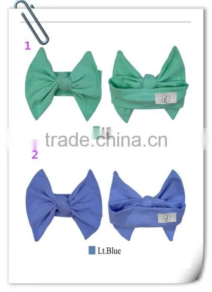 2017 Fancy Solid Color Fabric Baby Headband Custom Multifunctional Headwear Hair Accessories photo-3