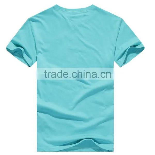 Sky Blue 95 Cotton /5 Elastane Soft Fabric Design Your Own T-shirt photo-2