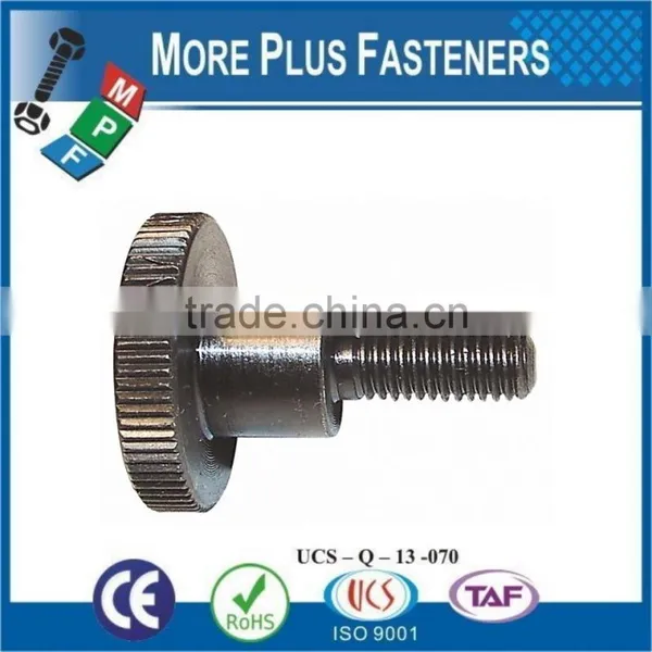 Made in Taiwan Metric Coarse Brass Round Head Metric Knob Black Oxide Stainless Steel Gibraltar Knurled Thumb Screw photo-4