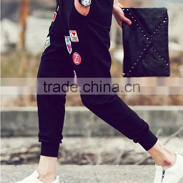 Girls Fancy 2 Colors Medal Harem Pants photo-4