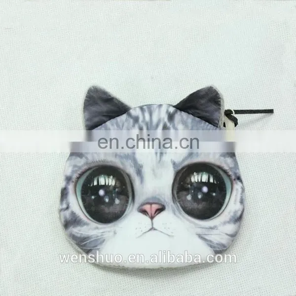 Fashion Cute Cat Face Coin Purses For Teens