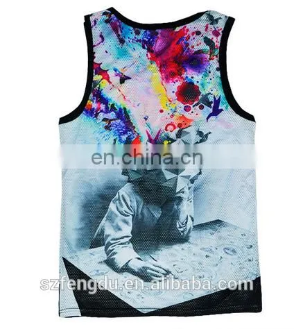 Digital Printing and Sublimation Printing Custom Tank Top photo-3