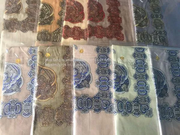 Arab Wool Embroidery Scarf / Arab Wool Acrylic Embroidery Scarf / Arab Scarf / Muslim Hijab Scarf photo-2