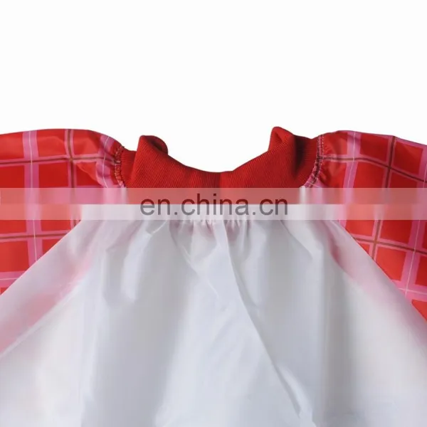Red Sleeve White Colour 100% Polyester Children Smock photo-3