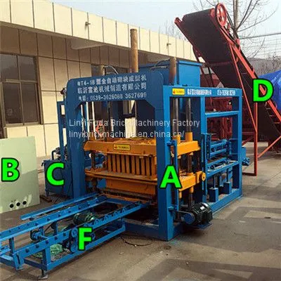 QT4-18 Hydraulic Automatic Block Making Machine, Concrete Brick Production Line Price for Sale in India photo-4