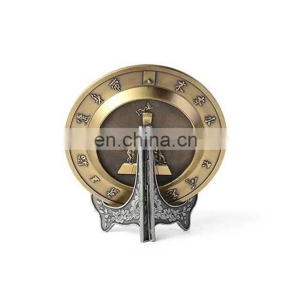 Custom Embossed Round Metal Commemorative Plates for Sale photo-2