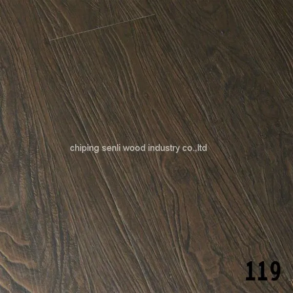 12.3mm AC3 HDF Teak Wood Parquet Laminate Flooring photo-2