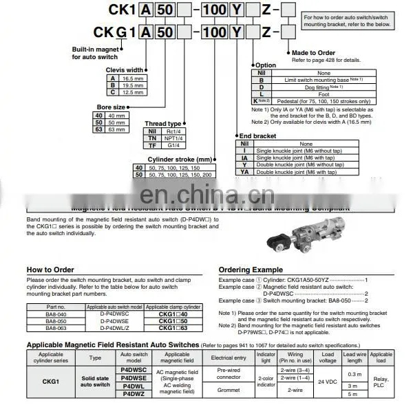SMC Clamp Cylinder CKG1A40-75Z photo-6