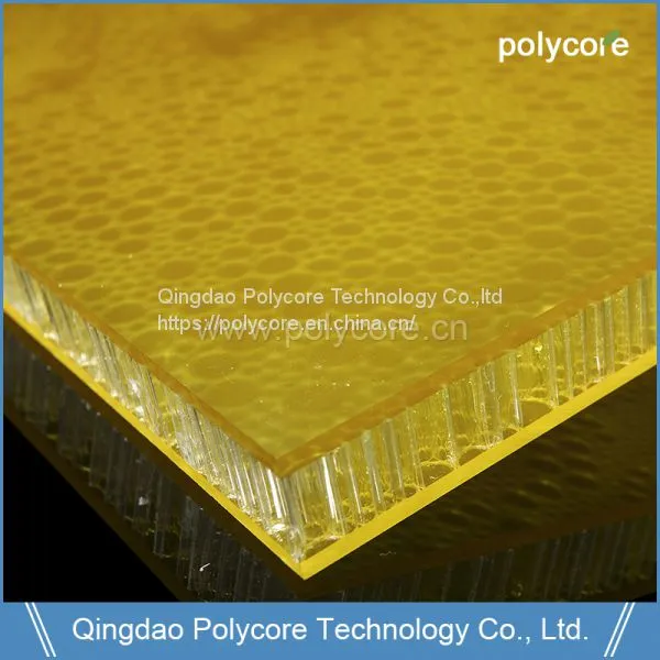Light Weight Light Transmission Waterproof Fireproof PC Honeycomb Sandwich Panel photo-1