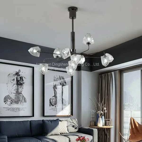 New European Modern Simple Bedroom Chandelier Creative Crystal Glass Lamp Shade Chandelier Living Room Chandelier Personality Atmosphere photo-2