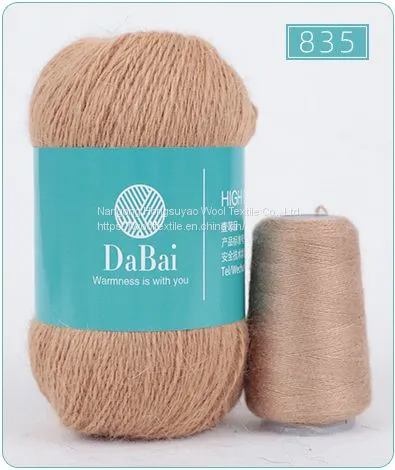 Luxury Long Plush Mink Yarn/ Merino Wool Yarn/ Hand Knitting Yarn For Sweater And Scarf photo-2