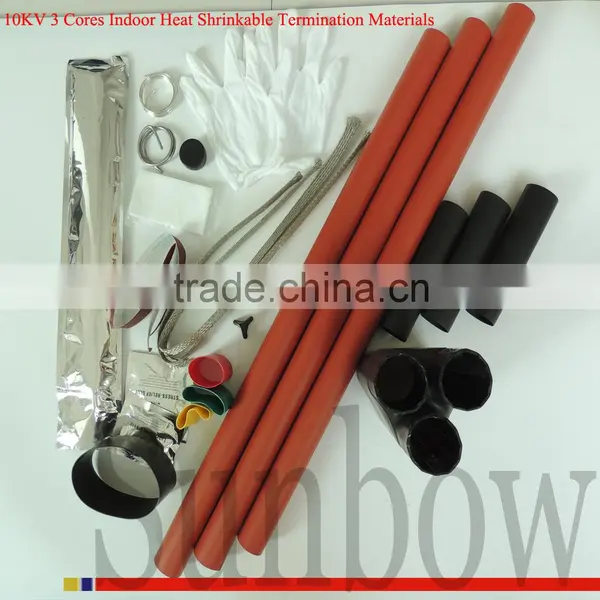 SUNBOW 8.7/15KV 2 Cores Cable Set Heat Shrinkable Indoor Terminations photo-6