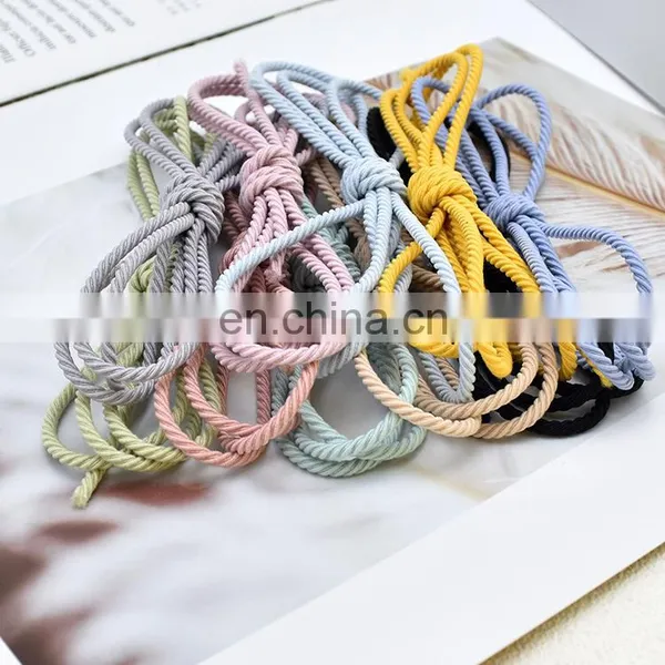 2.5mm INS Hand Made DIY Accessories Solid Color Thread Rubber Band Bracelet Elastic Rope photo-3