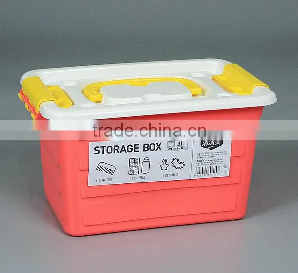 Multi Function Colored Plastic Storage Box With Handle photo-2