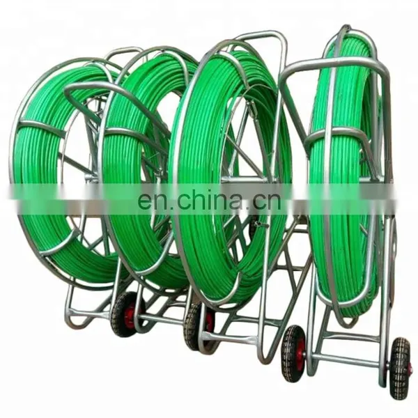 2021 Factory Direct Sale High Quality High Strength 10mm 300m Green Wheeled Galvanized Steel Frame FRP Cable Duct Rodder photo-4