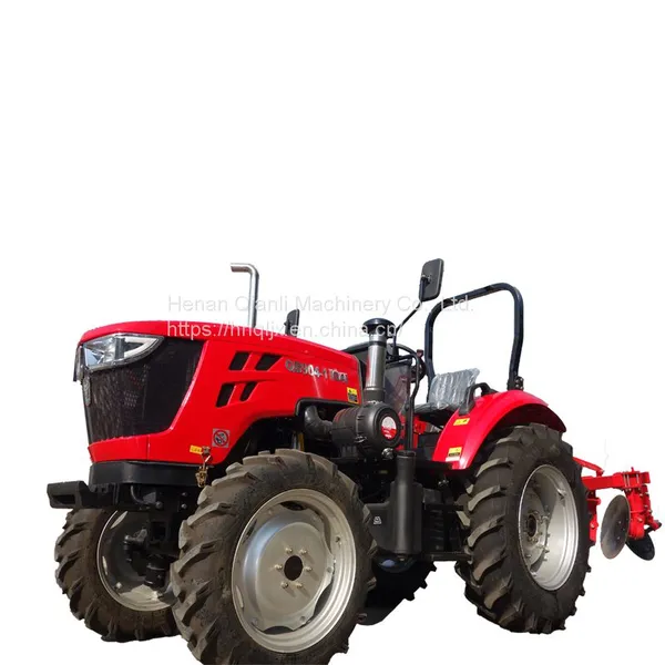 cheap price China make QLN90hp 4WD farm tractor, Chinese famous brand traktor with disc harrow