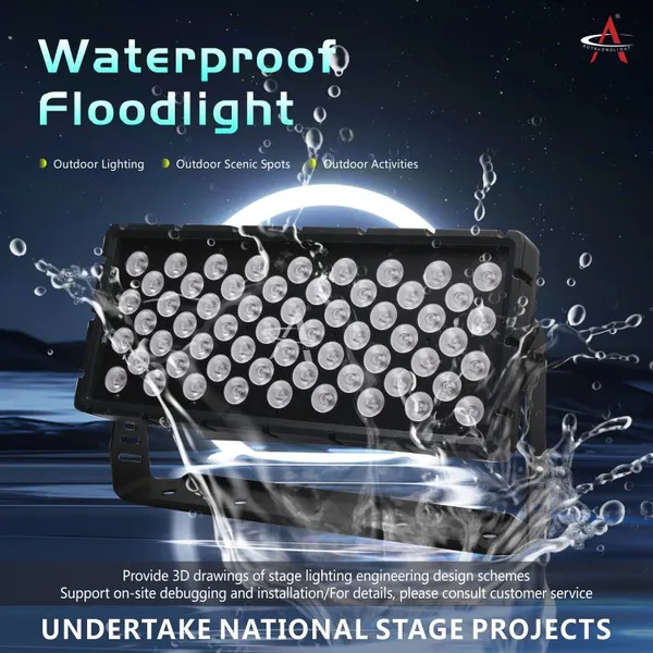 TG60 IP65 LED Waterproof Floodlight 60x15W RGBW 4in1 800W DMX Effect Light photo-3