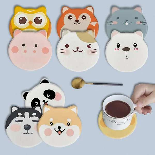 Factory Wholesale OEM ODM Animal Shape Diatomite Diatomaceous Earth Cup Coaster photo-3