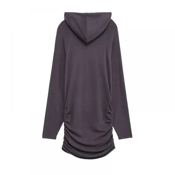 025 New Fashionable and Elegant Women's Hooded Knit Long-Sleeve Dress