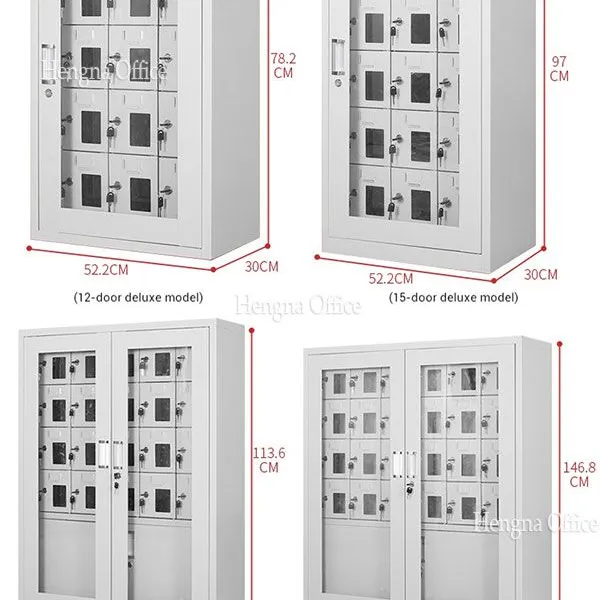Commercial Grade Cell Phone Charging Locker With USB Ports - 12 Compartment Secure Storage Cabinet for Office School photo-5