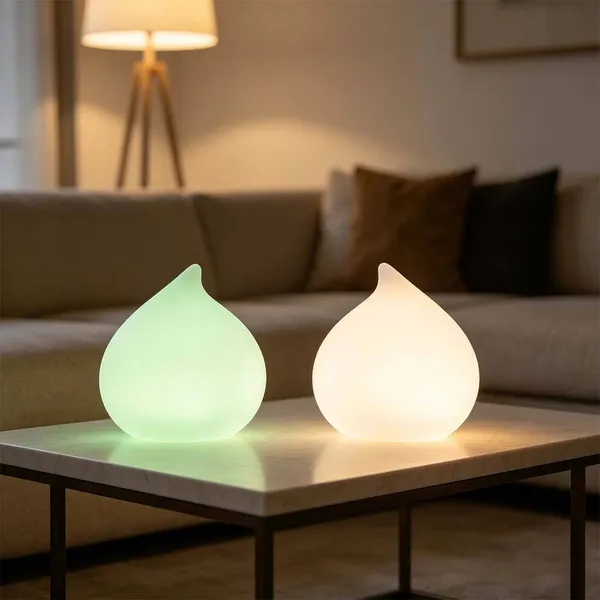 Гостиничный ресторанный светодиодный настольный ламп Waterdrop с 16 вариантами цветов и беспроводным пультом управления. Декоративная лампа