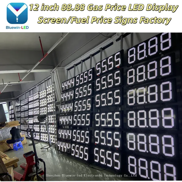 Custom 8.888 Format Outdoor LED Price Display Screen for Fuel Pump Oil Dispenser Sign