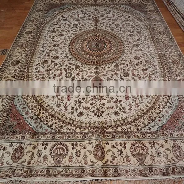 8x10 ft Hot Sale Room Decor Medallion Round Silk Carpets photo-3
