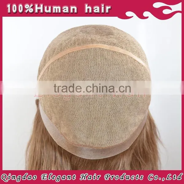 Qingdao Elegant 2015 Hot Sale Brazilian Human Hair Silk Top Thin Skin Perimeter Full Lace Wig photo-3