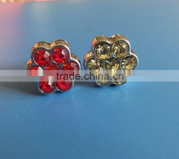 Compet Wholesale Zinc Alloy Metal Plum Flower 10mm Slide Charms photo-3