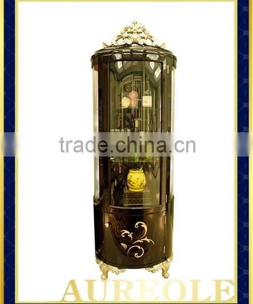 AK-6004 Активно продается. Высокое качество, лучшая цена. Антикварный черный деревянный шкаф для отображения вина