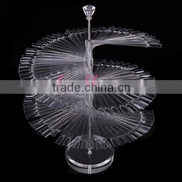 Good Quality Plastic Nail Art Color Tree Layers Nail Display 120 photo-3