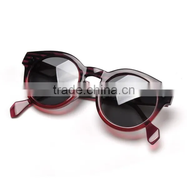 WHIM Vintage Round Frame Women Polarized Acetate Sunglasses photo-6