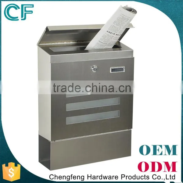 Superior Quality 100% Raw Material Wall Mounting 304 Diamond Plate Mailbox photo-3