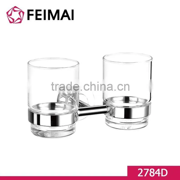 Simple Design Innovative Product Brass Double Tooth Brush Holder