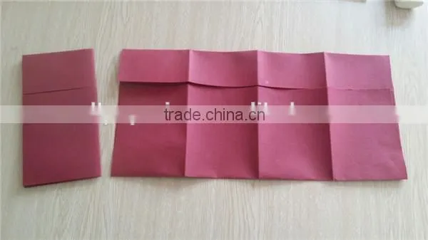 High Quality 40x40cm 1/8 Fold Wine Red Airlaid Napkin Paper photo-5