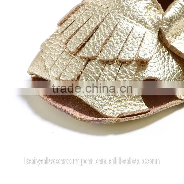 Baby Moccasins,Gold Baby Moccasins,Summer Baby Moccasins photo-4