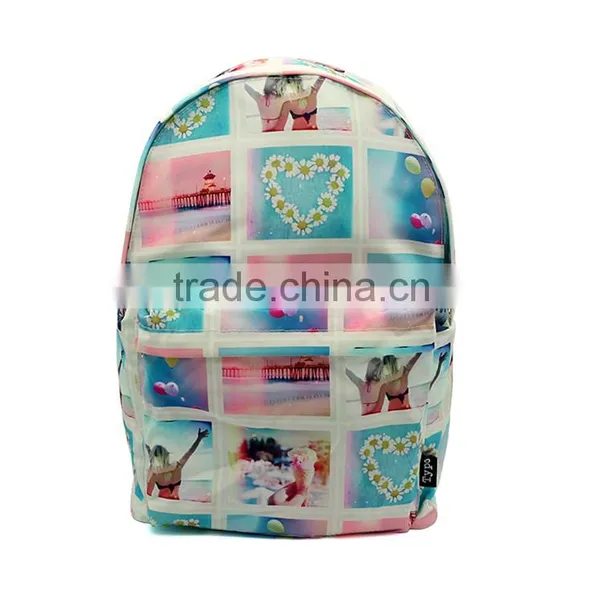 Fashion Colorful Backpack Bag Canvas Polyester Backpack for Teenage Girls photo-4