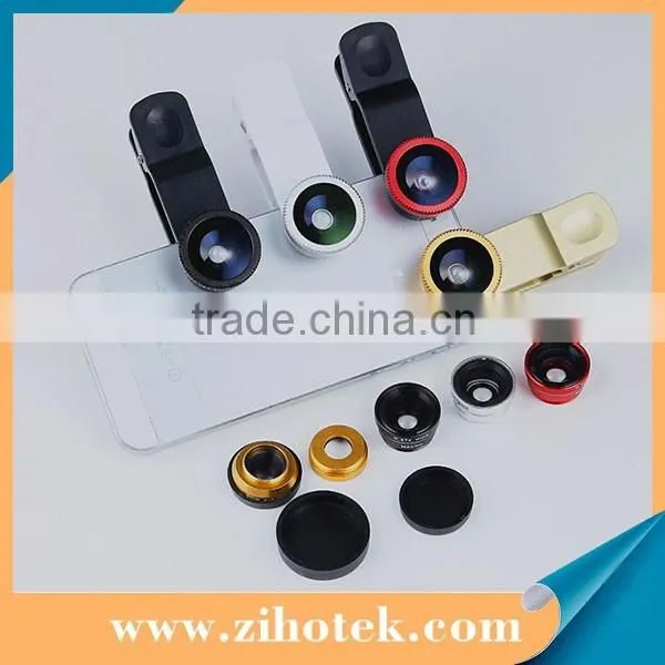 Hot Universal Clip Camera 3 in 1 Mobile Phone Lens Fish Eye + Macro + Wide Angle for Iphone 6 5 5s Samsung s5 and All Cell Phone photo-4