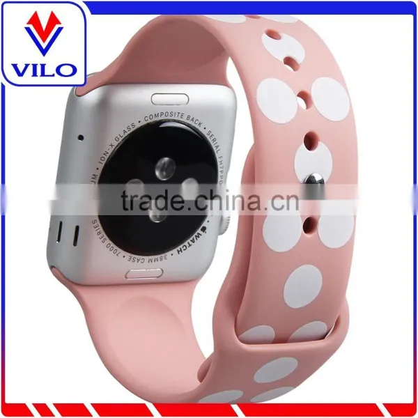 Customzied Pattern Silicone Wrist Strap Watch Band For Apple Watch Rubber Watch Strap photo-5