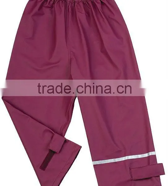 kids elastic waist rain pants
