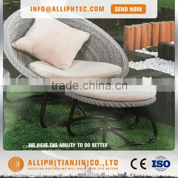 PE Rattan Chaise Longue Coffee Table Set photo-2