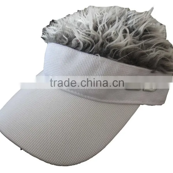polyester mesh & fur visor cap