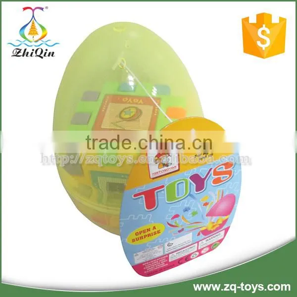 Egg shape children plastic cube building block