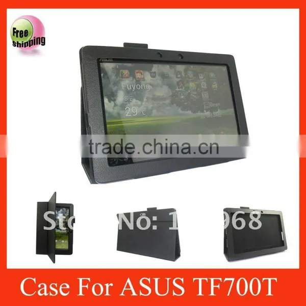 Leather Case for ASUS TF700T,free Shipping,Black
