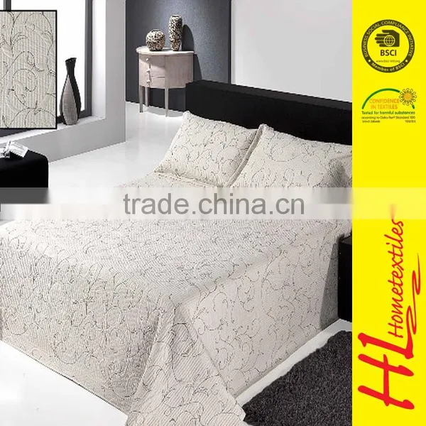 HLHT OKTEX 100 approved microfiber commercial bedspreads