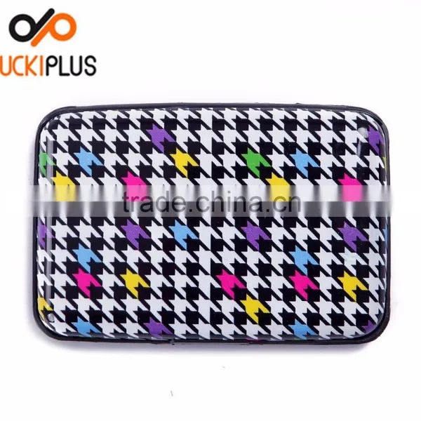 Luckiplus Inventory Black With Yellow Floral Aluminum Wallets Identity Theft Blocker photo-3