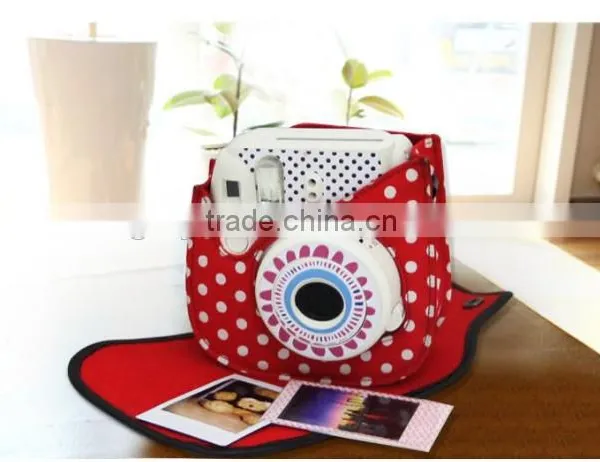 Fujifilm Instax Mini8 Camera Protect Case Bag White Dot(Red) photo-4
